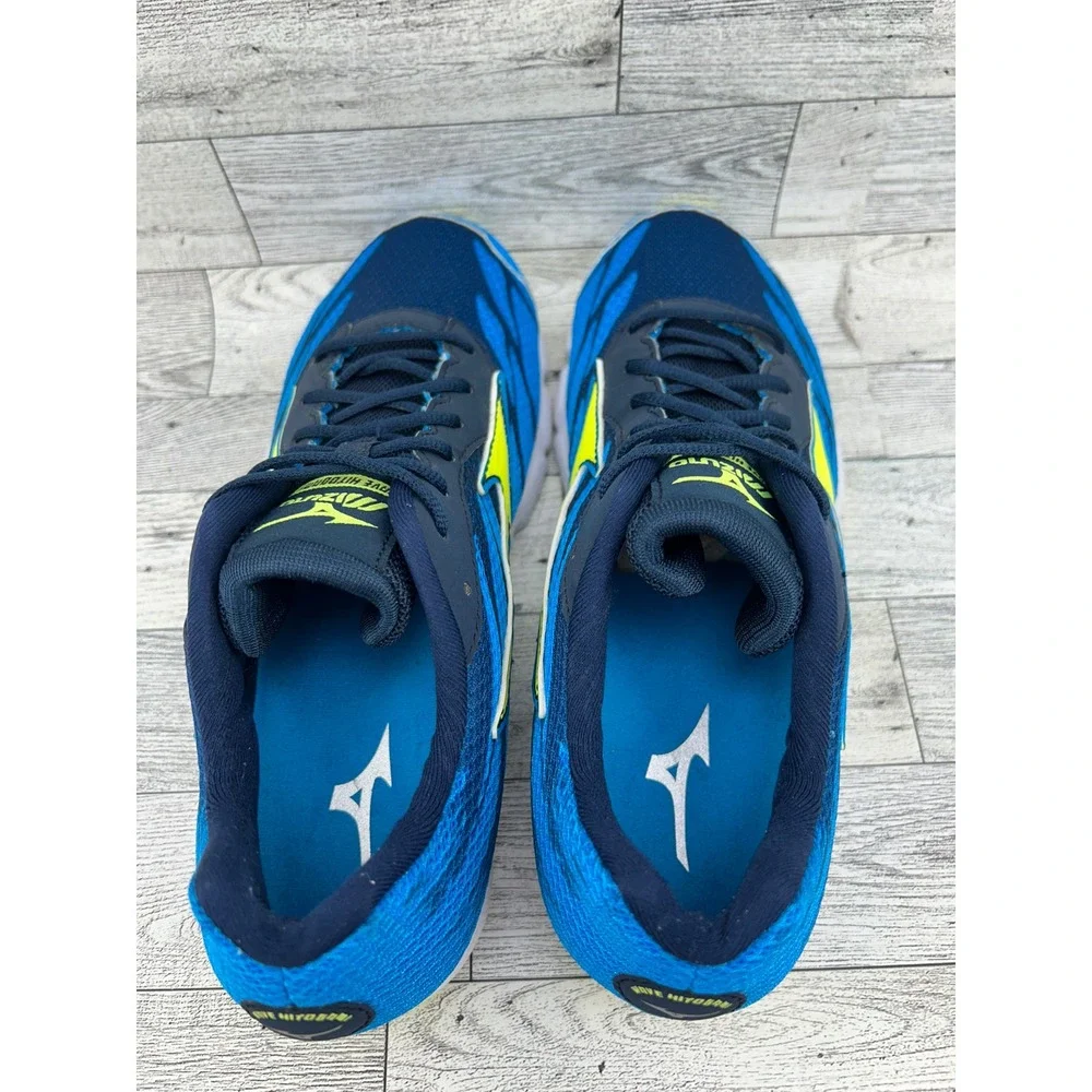Mizuno Wave Hitogami 3 Womens Running Shoes Blue Neon Yellow J1GB168044 Size 9.5